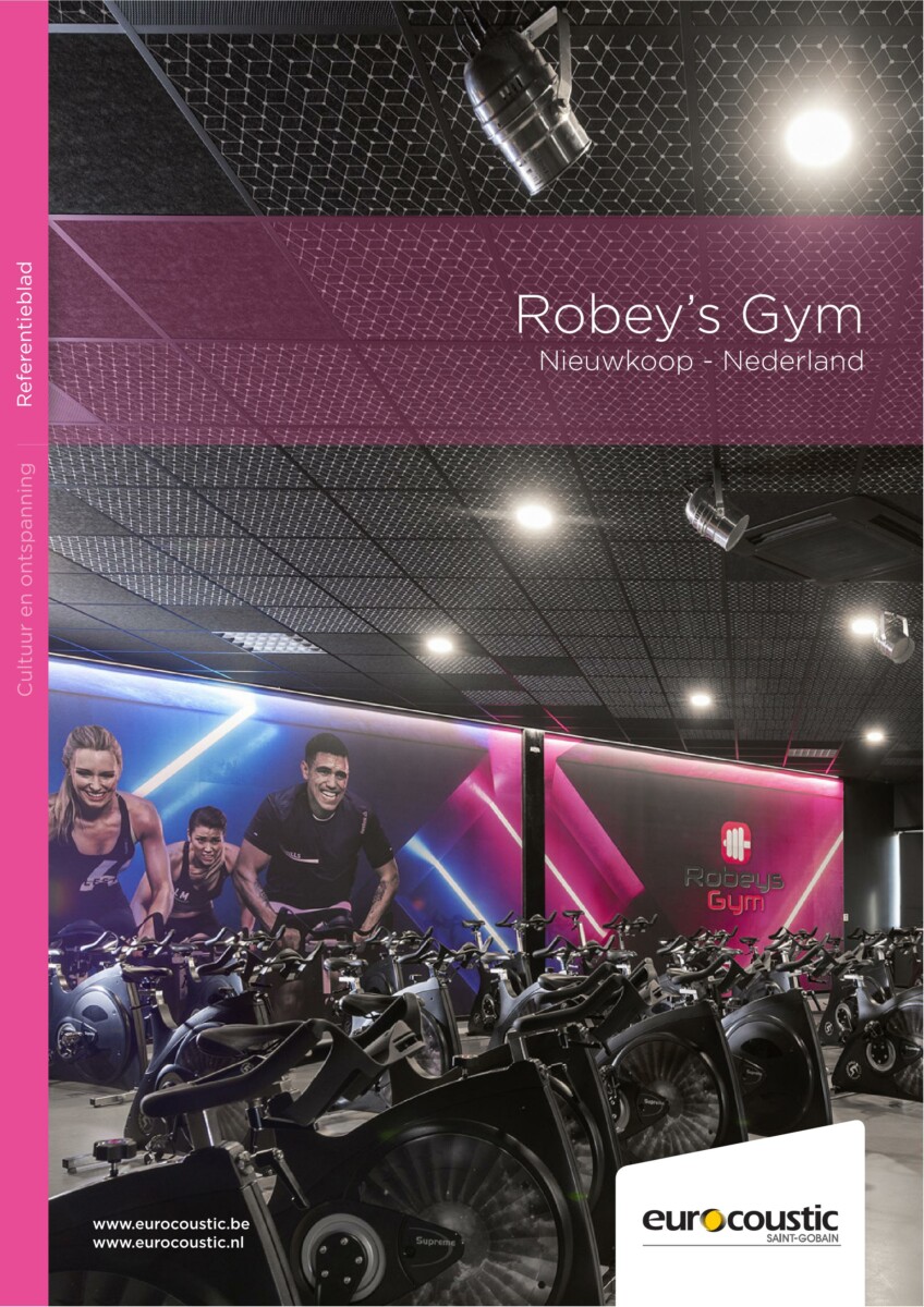 referentieblad van sportruimte ingericht voor spinning lessen